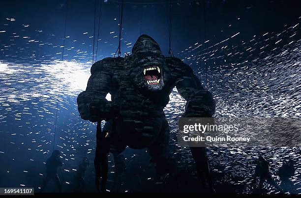 King Kong performs on stage during a "King Kong" Production media call at the Regent Theatre on May 27, 2013 in Melbourne, Australia.