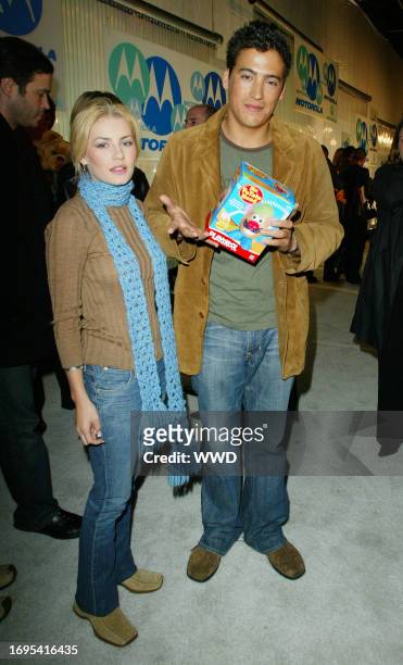 Elisha Cuthbert and Andrew Keegan attend the 2003 Motorola Party in Los Angeles.