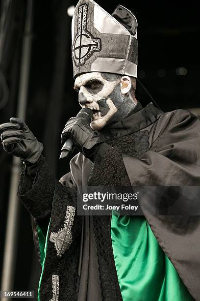 Papa Emeritus II of Ghost performs during 2013 Rock On The Range at Columbus Crew Stadium on May 19, 2013 in Columbus, Ohio.