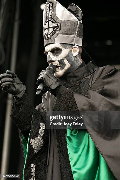 Papa Emeritus II of Ghost performs during 2013 Rock On The Range at Columbus Crew Stadium on May 19, 2013 in Columbus, Ohio.