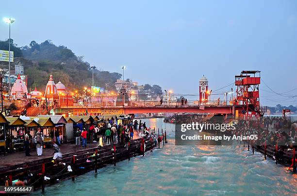 har ki pauri - haridwar - india - haridwar stock pictures, royalty-free photos & images