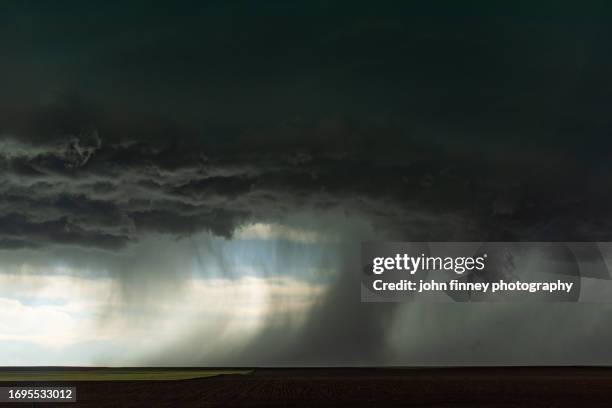 extreme downburst on a heavy thunderstorm. kansas - cyclone stock pictures, royalty-free photos & images