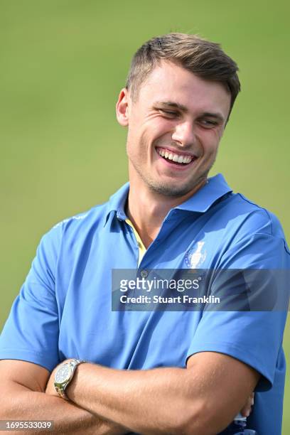 Ludvig Aberg watches during Day One of The Solheim Cup at Finca Cortesin Golf Club on September 22, 2023 in Casares, Spain.