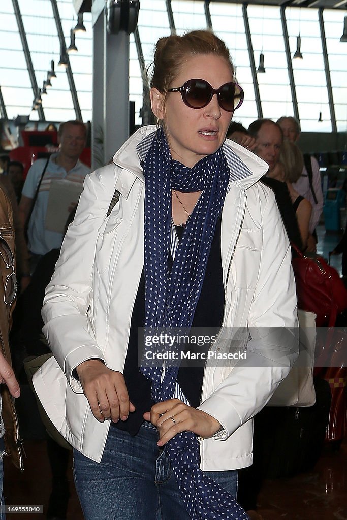 Celebrity Sightings At The Nice Airport - The 66th Annual Cannes Film Festival