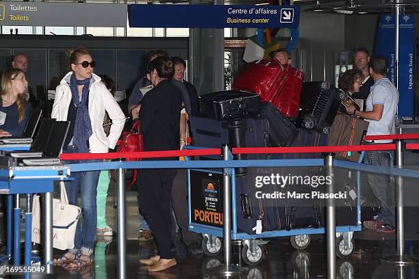 Actress Uma Thurman is sighted at Nice airport after the 66th Annual Cannes Film Festival on May 27, 2013 in Nice, France.