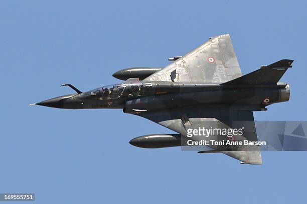 The Dassault Mirage 2000 demonstration flight during the 60th Anniversary Celebration of The "Patrouille de France", the legendary French flight...