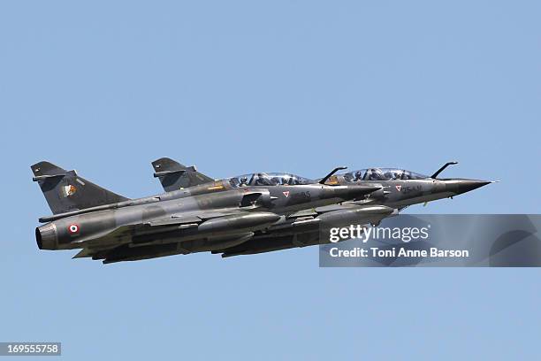 The Dassault Mirage 2000 demonstration flight during the 60th Anniversary Celebration of The "Patrouille de France", the legendary French flight...