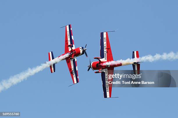 Equipe de Voltige de l'ArmÃ©e de l'Air" - The French Air Force Acrobatic Team demonstration flight during the 60th Anniversary Celebration of The...