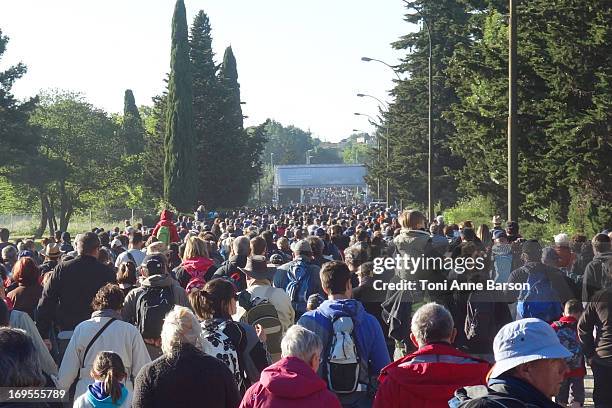 General views of the Crowd during the 60th Anniversary Celebration of The "Patrouille de France", the legendary French flight demonstration team at...