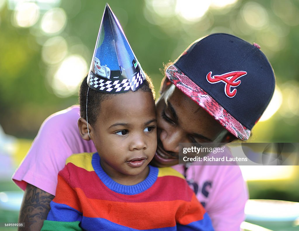 Devontoe Devontae has a quiet moment with dad, Corloney Hadley as Corloney ...