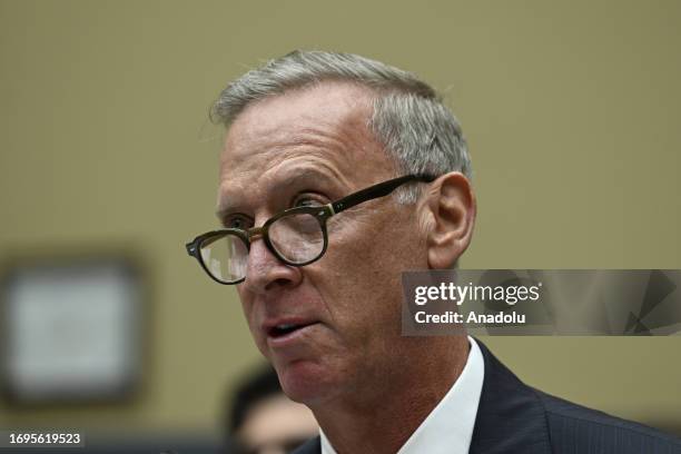 Bruce Dubinsky, founder of Dubinsky Consulting is seen during the impeachment at Rayburn House Office Building in Capitol Hill of Washington D.C.,...