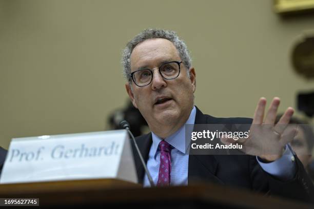 Michael Gerhardt, Professor at the University of North Carolina is seen during the impeachment at Rayburn House Office Building in Capitol Hill of...