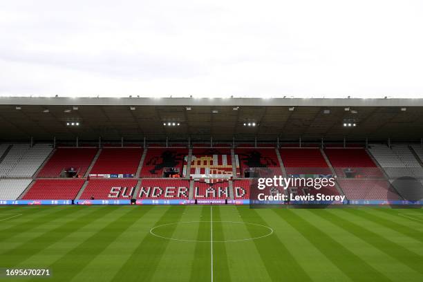 General view inside the stadium prior to the UEFA Women's Nations League match between England and Scotland at Stadium of Light on September 22, 2023...