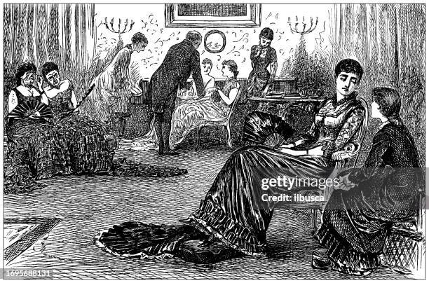 british satire caricature comic cartoon illustration - luxury family stock illustrations