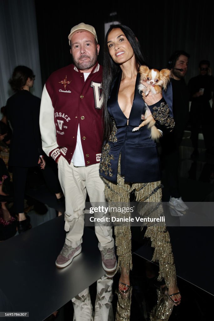 Versace - Front Row - Milan Fashion Week - Womenswear Spring/Summer 2024
