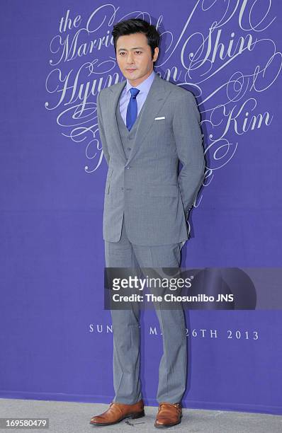Jang Dong-Gun attends Shin Hyun-Jun's wedding at Hyatt Hotel on May 26, 2013 in Seoul, South Korea.