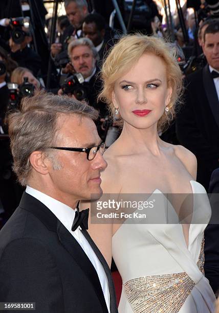 Christoph Waltz and Nicole Kidman attend the Premiere of 'Zulu' and the Closing Ceremony of The 66th Annual Cannes Film Festival at Palais des...