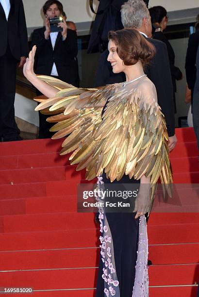 Laetitia Casta attends the Premiere of 'Zulu' and the Closing Ceremony of The 66th Annual Cannes Film Festival at Palais des Festivals on May 26,...