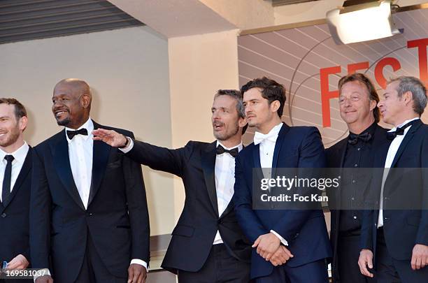 Actors Conrad Kemp, Forest Whitaker, director Jerome Salle, Orlando Bloom and guests attend the Premiere of 'Zulu' and the Closing Ceremony of The...