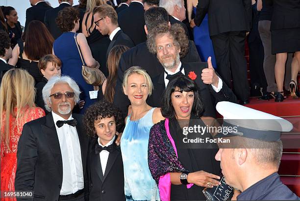 First rank Patrick Partouche and his family attend the Premiere of 'Zulu' and the Closing Ceremony of The 66th Annual Cannes Film Festival at Palais...