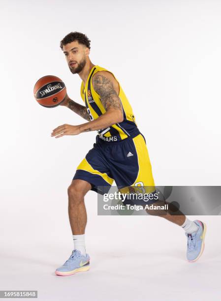 Scottie Wilbekin, #3 poses during 2023/2024 Turkish Airlines EuroLeague Media Day Fenerbahce Beko Istanbul at Ulker Sports and Event Hall on...