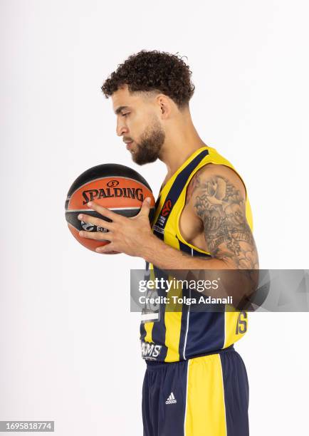 Scottie Wilbekin, #3 poses during 2023/2024 Turkish Airlines EuroLeague Media Day Fenerbahce Beko Istanbul at Ulker Sports and Event Hall on...
