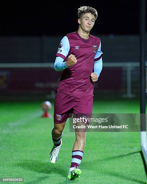 George Earthy of West Ham United celebrates after scoring during the ...