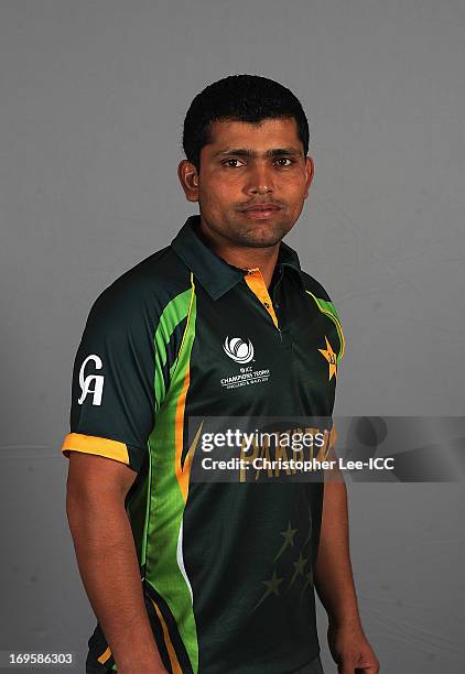 Kamran Akmal of Pakistan poses during a Pakistan Portrait Session at the Hyatt Hotel on May 28, 2013 in Birmingham, England.