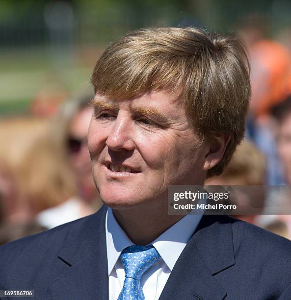 King Willem-Alexander and Queen Maxima of The Netherlands participate in activities during their one day visit to Groningen and Drenthe provinces at...