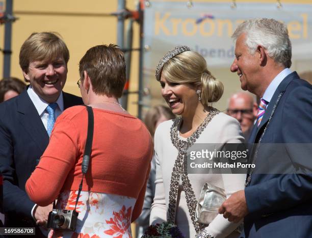 King Willem-Alexander and Queen Maxima of The Netherlands participate in activities during thei one day visit to Groningen and Drenthe provinces at...