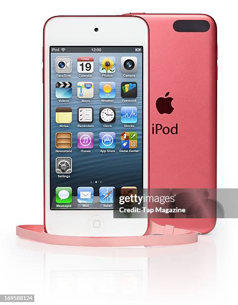 Pair of 5th generation Apple iPod Touch photographed during a studio shoot for Tap Magazine, October 31, 2012.