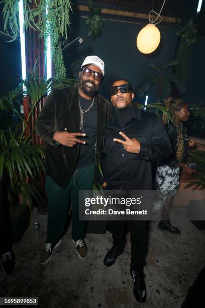 Dereck Chisora and Ashley Walters attend the Josh Denzel x NBA for Primark launch event at Night Tales on September 28, 2023 in London, England.