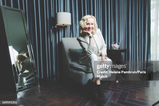 Singer and member of legendary group Abba, Agnetha Faltskog is photographed for Paris Match on April 29, 2013 in London, England.