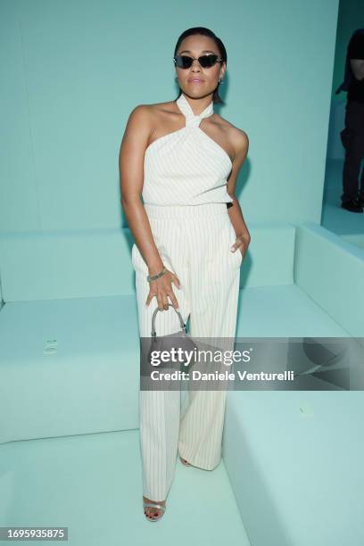 Ariana DeBose attends the Boss fashion show during the Milan Fashion Week Womenswear Spring/Summer 2024 on September 22, 2023 in Milan, Italy.