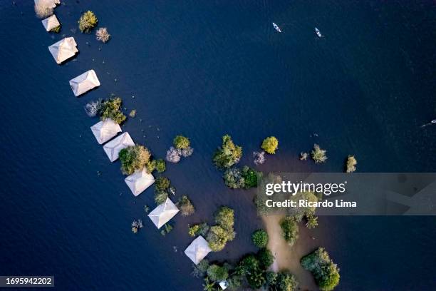 alter-do-chão beach seen from above, brazil - chão stock pictures, royalty-free photos & images