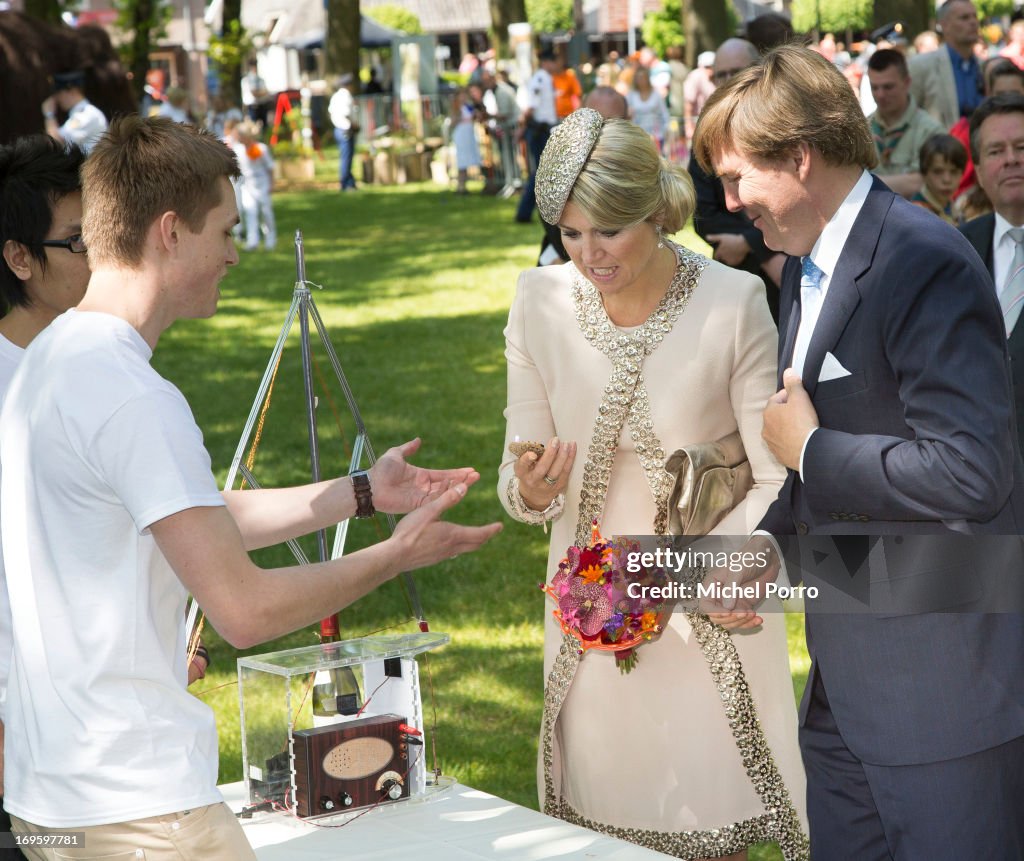 King Willem-Alexander and Queen Maxima Visit Groningen And Drenthe Provinces