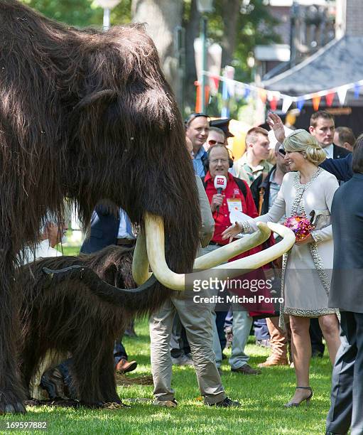 King Willem-Alexander and Queen Maxima of The Netherlands participate in activities during a one day visit to Groningen and Drenthe provinces at...