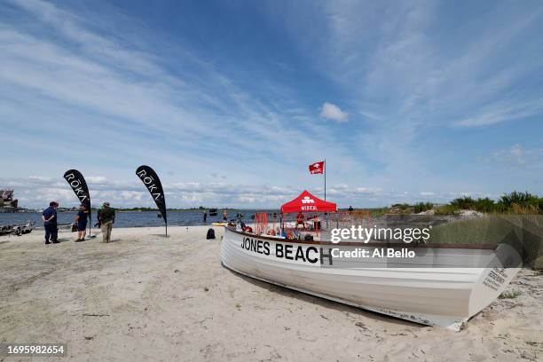 View of Zach's Bay prior to the Ironman 70.3 New York Triathlon on September 22, 2023 in Massapequa New York.