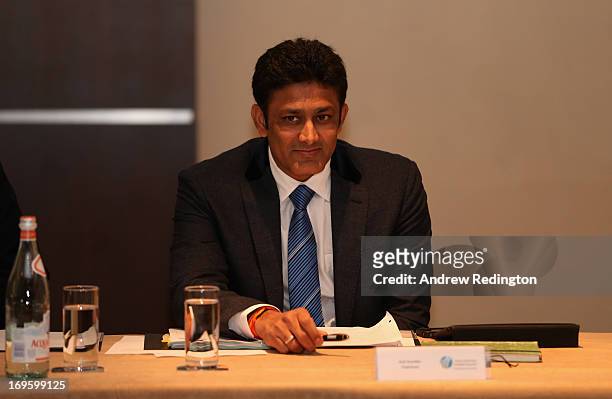 Anil Kumble during the ICC Cricket Committee meeting at Lord's on May 28, 2013 in London, England.