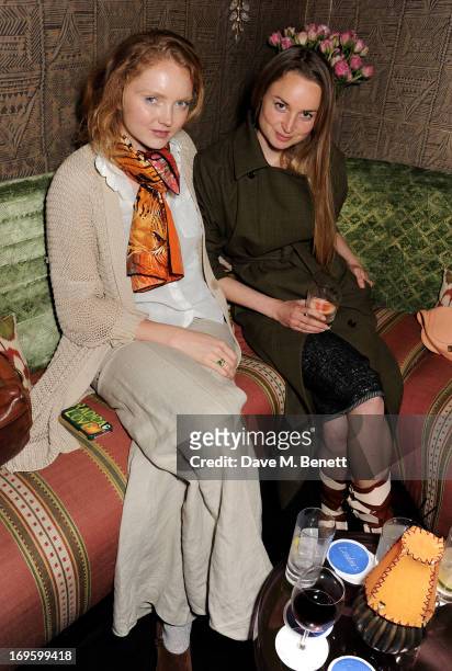 Lily Cole and Katherine Poulton attend the launch of 'The New Digital Age: Reshaping The Future Of People, Nations and Business' by Eric Schmidt and...