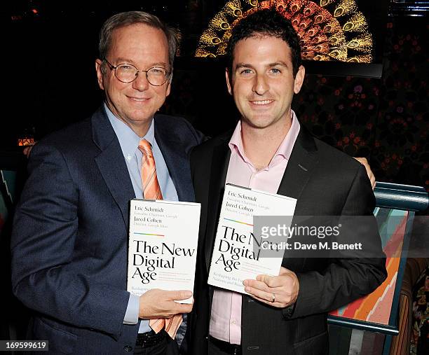 Co-Authors Eric Schmidt, Executive Chairman of Google, and Jared Cohen, Director of Google Ideas, attend the launch of 'The New Digital Age:...