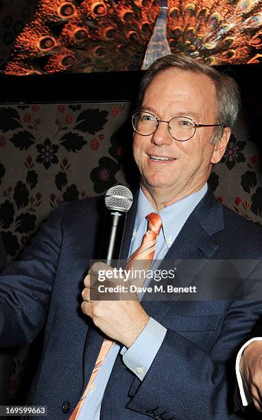 Executive Chairman of Google Eric Schmidt attends the launch of 'The New Digital Age: Reshaping The Future Of People, Nations and Business' by Eric...