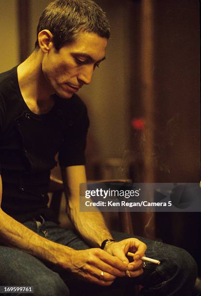 Charlie Watts of the Rolling Stones is photographed backstage in the 1970's. CREDIT MUST READ: Ken Regan/Camera 5 via Contour by Getty Images.