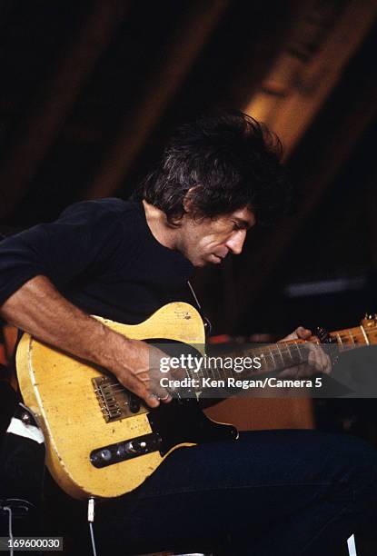 Keith Richards of the Rolling Stones is photographed while recording at Longview Farm in September 1981 in Worcester, Massachusetts. CREDIT MUST...