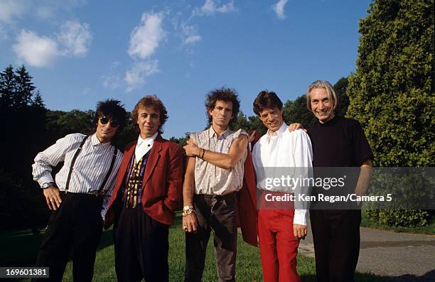 The Rolling Stones are photographed at Longview Farm in September 1981 in Worcester, Massachusetts. CREDIT MUST READ: Ken Regan/Camera 5 via Contour...