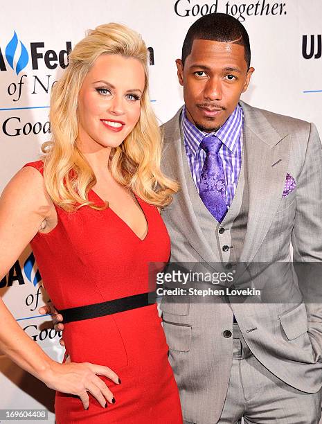 Actress/model Jenny McCarthy and actor/TV personality Nick Cannon attend The UJA-Federation Of New York Entertainment, Media And Communications...