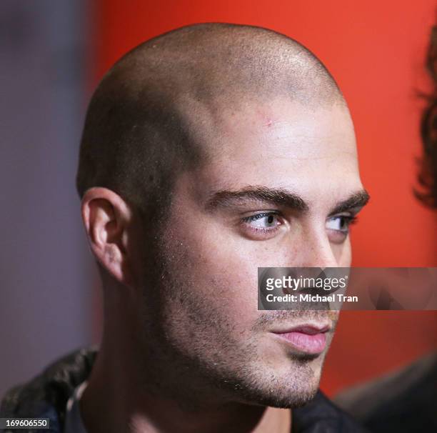 Max George of The Wanted arrives at "The Wanted Life" premiere viewing party held at W Westwood on May 28, 2013 in Westwood, California.