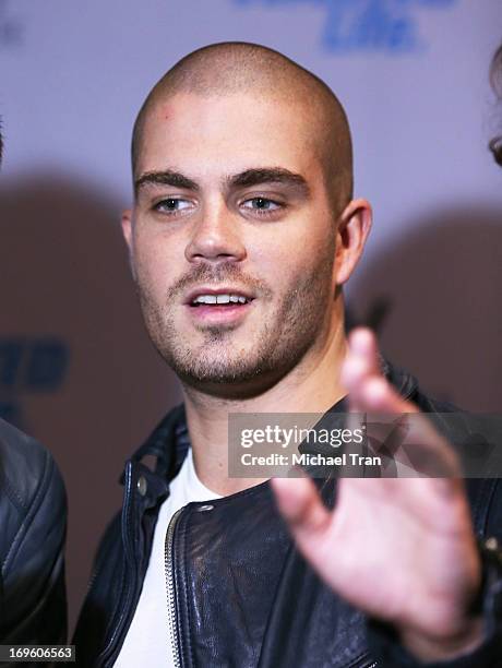 Max George of The Wanted arrives at "The Wanted Life" premiere viewing party held at W Westwood on May 28, 2013 in Westwood, California.