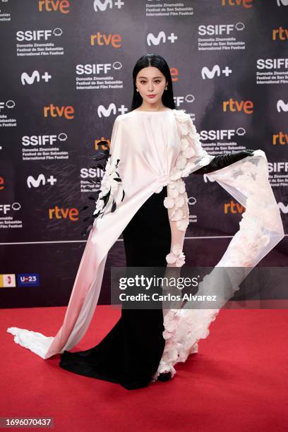 Actress Fan Bingbing attends the opening ceremony during the 71st San Sebastian International Film Festival at the Kursaal Palace on September 22,...