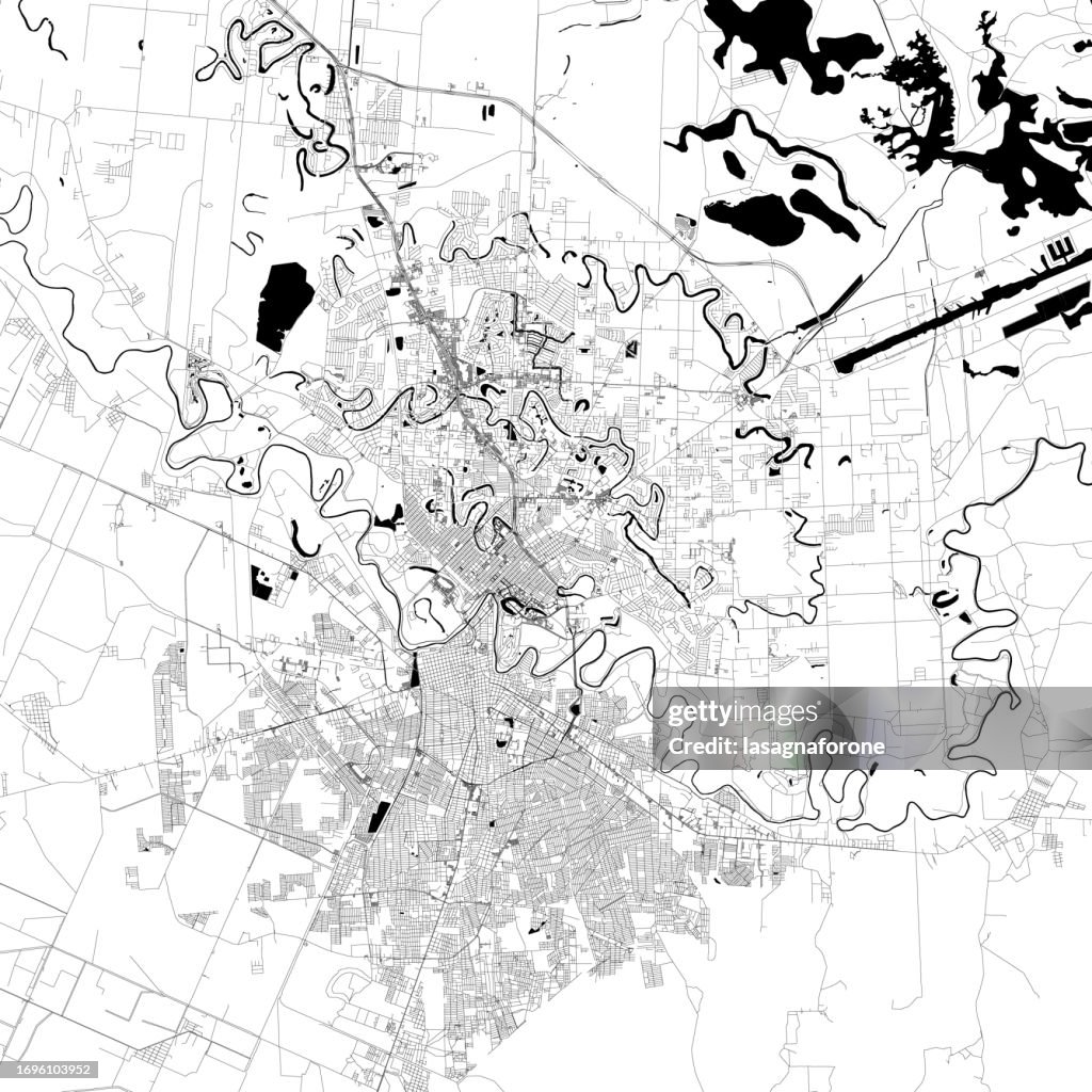Brownsville, Texas, USA Vector Map